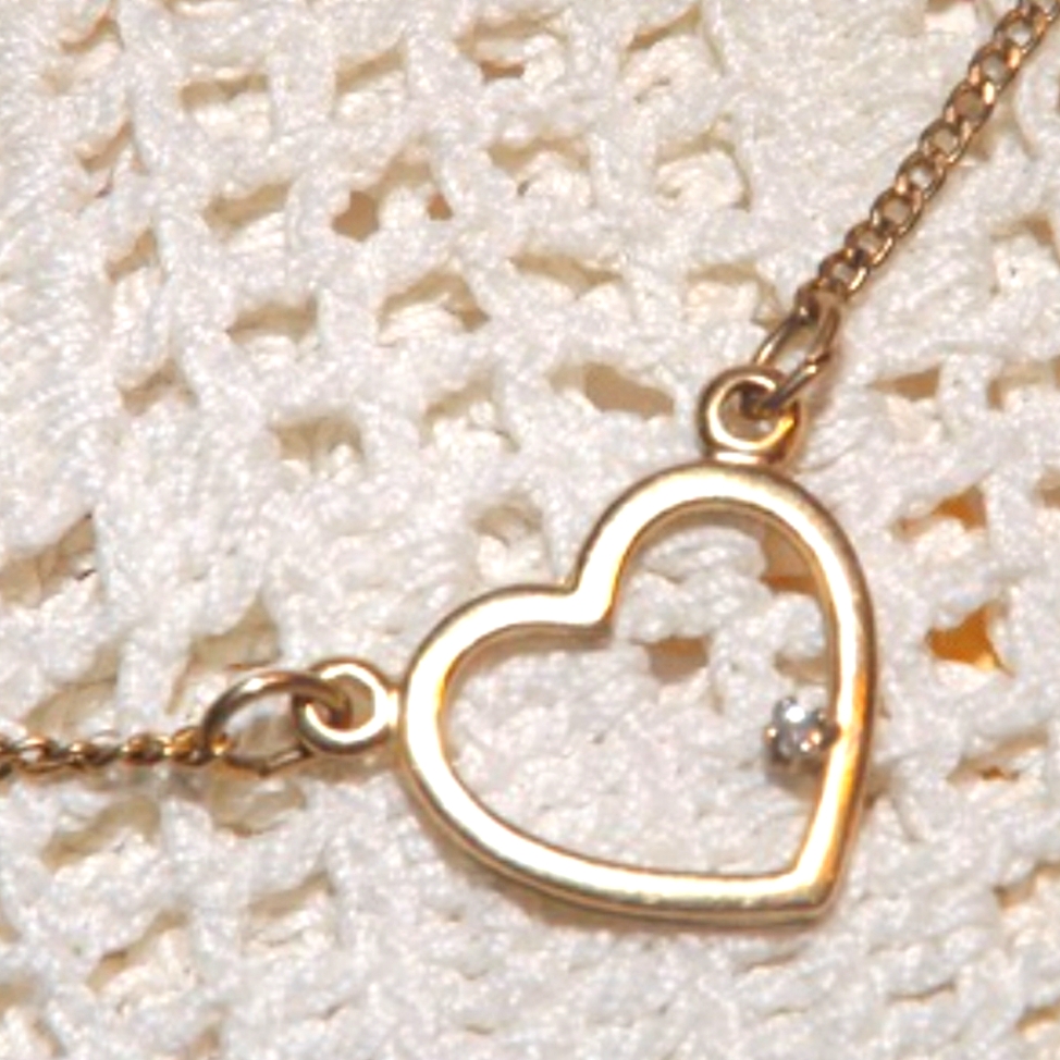 Artistry Diamond Heart Necklace -Vintage